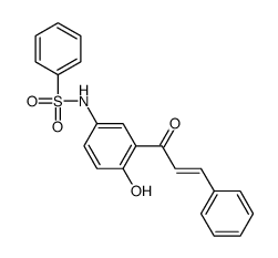 N-[4-hydroxy-3-(3-phenylprop-2-enoyl)phenyl]benzenesulfonamide结构式