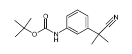 tert-butyl [3-(1-cyano-1-methylethyl)phenyl]carbamate Structure