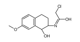 N-[(1S,2S)-1,2,3,4-四氢-1-羟基-7-甲氧基-2-萘基]-氯乙酰胺结构式