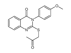 2-(propan-2-on-1-ylsulfanyl)-3-(o-methylphenyl)quinazoline-4(3H)one结构式
