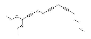 1,1-diethoxy-pentadeca-2,6,9-triyne Structure