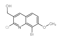 8-溴-2-氯-7-甲氧基喹啉-3-甲醇结构式