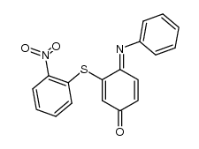 N-phenyl-o-nitrophenylthio-1,4-benzoquinone 4-imine Structure