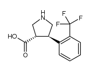 反式-4-(2-(三氟甲基)苯基)吡咯烷-3-甲酸盐酸盐结构式