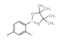 2-(2-Fluoro-4-iodophenyl)-4,4,5,5-tetramethyl-1,3,2-dioxaborolane Structure