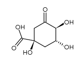 1,3β,4α-Trihydroxy-5-oxocyclohexane-1β-carboxylic acid结构式