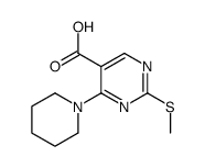 2-methylsulfanyl-4-piperidin-1-ylpyrimidine-5-carboxylic acid Structure