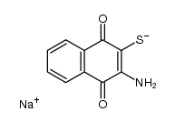 2-mercapto-3-amino-1,4-naphthoquinone sodium salt Structure