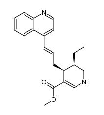 (4S,5R)-methyl 5-ethyl-4-((E)-3-(quinolin-4-yl)allyl)-1,4,5,6-tetrahydropyridine-3-carboxylate结构式