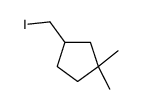 3-(iodomethyl)-1,1-dimethylcyclopentane结构式