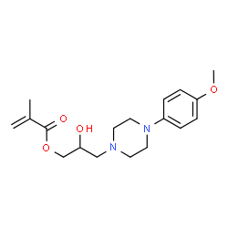 2-hydroxy-3-[4-(4-methoxyphenyl)piperazin-1-yl]propyl 2-methylprop-2-enoate结构式