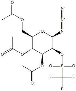 BETA-D-甘露糖基叠氮化物 3,4,6-三乙酸酯 2-(1,1,1-三氟甲烷磺酸酯)结构式