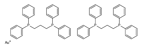 bis(1,2-bis(diphenylphosphino)propane)gold (I)结构式