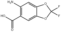 6-氨基-2,2-二氟-2H-1,3-苯并二氧杂环戊烯-5-羧酸结构式