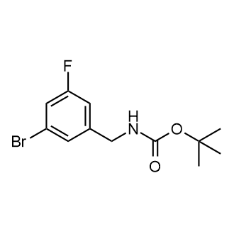 3-溴-5-氟苄基氨基甲酸叔丁酯结构式