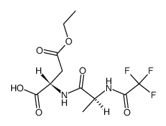 N-trifluoroacetyl-L-alanyl-L-aspartic acid β-ethyl ester结构式