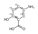 美沙拉嗪-13C6结构式