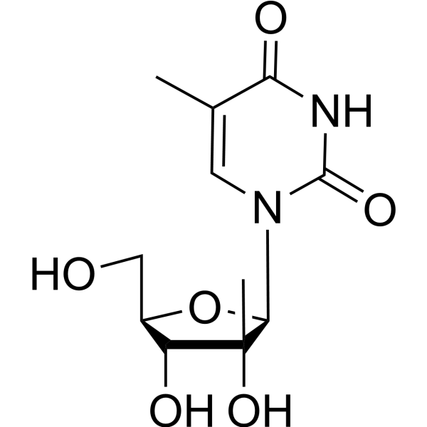 5-Methyl-2'-C-methyluridine Structure