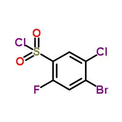 4-溴-5-氯-2-氟苯-1-磺酰氯结构式