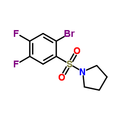 1-((2-溴-4,5-二氟苯基)磺酰)吡咯烷图片