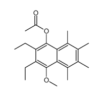 (2,3-diethyl-4-methoxy-5,6,7,8-tetramethylnaphthalen-1-yl) acetate Structure