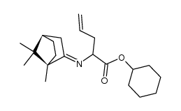 cyclohexyl 2-(((1R,4R)-1,7,7-trimethylbicyclo[2.2.1]heptan-2-ylidene)amino)pent-4-enoate Structure