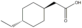 trans-4-Ethylcyclohexaneacetic acid structure