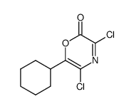 2H-1,4-Oxazin-2-one,3,5-dichloro-6-cyclohexyl- Structure