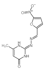5-硝基-2-糠醛 (4-羟基-6-甲基嘧啶-2-基)-腙结构式
