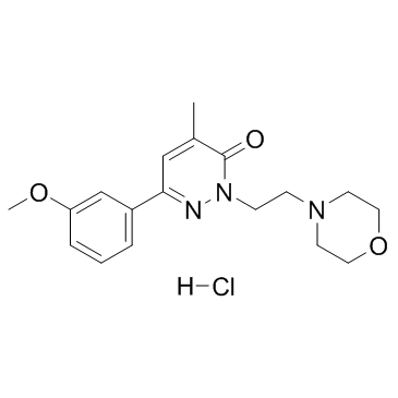 6-(3-甲氧基苯基)-4-甲基-2-(2-吗啉代乙基)哒嗪-3(2H)-酮盐酸盐结构式