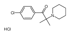 1-(4-chlorophenyl)-2-methyl-2-piperidin-1-ylpropan-1-one,hydrochloride结构式