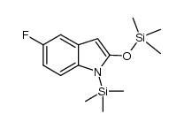 5-fluoro-1-(trimethylsilyl)-2-(trimethylsilyloxy)-1H-indole结构式