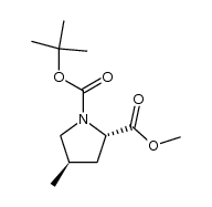 (2S,4R)-N-tert-butoxycarbonyl-4-methylproline methyl ester Structure