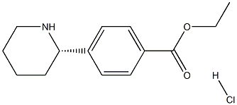 (S)-4-(哌啶-2-基)苯甲酸乙酯盐酸盐结构式