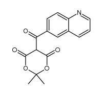 2,2-dimethyl-5-(quinoline-6-carbonyl)-1,3-dioxane-4,6-dione结构式