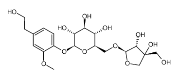 homovanillyl alcohol 4-O-β-D-apiofuranosyl-(1→6)-β-D-glucopyranoside Structure