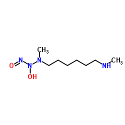6-(2-羟基-1-甲基-2-亚硝基肼)-N-甲基-1-己胺结构式