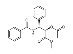 methyl (2R,3S)-2-acetoxy-3-phenyl-3-benzoylaminopropanoate Structure
