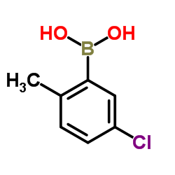 5-氯-2-甲基苯硼酸结构式