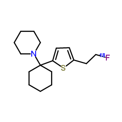 1-(1-(5-(2'-fluoroethyl)-2-thienyl)-cyclohexyl)piperidine结构式