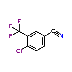 4-氯-3-(三氟甲基)苯甲腈结构式