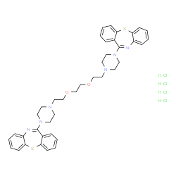 1,2-双(2-(4-(二苯并[b,f][1,4]硫氮杂-11-基)哌嗪-1-基)乙氧基)乙烷四盐酸盐结构式