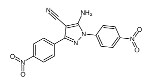 5-amino-1,3-bis(4-nitrophenyl)pyrazole-4-carbonitrile结构式