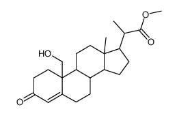 (20S)-19-Hydroxy-3-oxopregn-4-ene-20-carboxylic acid methyl ester结构式
