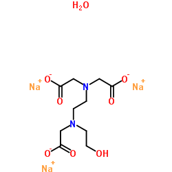 N-羟乙基乙二胺三乙酸三钠盐水合物结构式