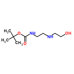 2-(2-羟基乙基氨基)乙基氨基甲酸叔丁酯结构式