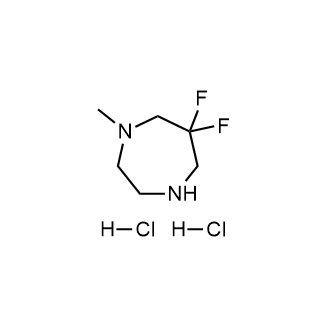 6,6-二氟-1-甲基-1,4-二氮杂二盐酸盐结构式