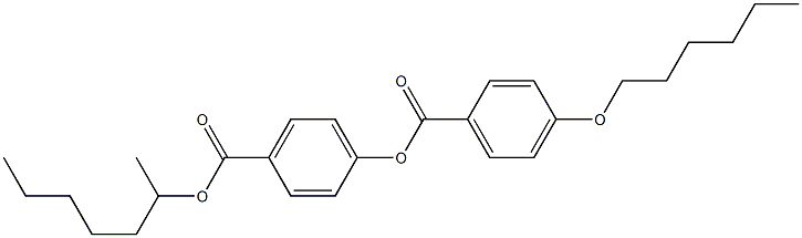 4-(己氧基)苯甲酸 4-[[(1-甲基己基)氧基]羰基]苯基酯结构式