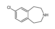 7-chloro-2,3,4,5-tetrahydro-1H-3-benzazepine Structure