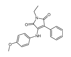 1-乙基-3-[(4-甲氧基苯基)氨基]-4-苯基-1H-吡咯-2,5-二酮结构式